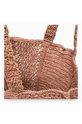 Borsa Gianni Chiarini in paglia crochet colore rosa antico. GIANNI CHIARINI | 11955-BLUSH